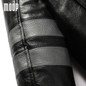 Vintage men black genuine leather coats cow leather motorcycle jackets stripe spliced manteau homme veste cuir homme LT1230