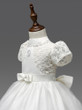 vintage lace flower girl dresses for weddings high neck white communion dress real photo pageant dresses for little girls
