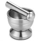High Quality Practical double Stainless Steel Mortar and Pestle Kitchen Garlic Herb Mills Grinder Pharmacy Bowel Kicthen Supply