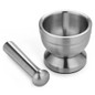High Quality Practical double Stainless Steel Mortar and Pestle Kitchen Garlic Herb Mills Grinder Pharmacy Bowel Kicthen Supply