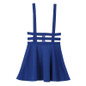 EFINNY Retro Hollow Mini Skater Cute Women Suspender Skirts Straps High Waist Skirt