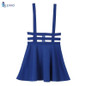 EFINNY Retro Hollow Mini Skater Cute Women Suspender Skirts Straps High Waist Skirt