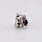 EDELL 100% Genuine 925 Sterling Silver Animal flower pig beads Clear CZ Charm bead Fit Bracelet DIY bangle Pendants Gift jewelry