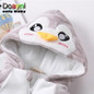 Doayni Baby Winter Jackets For Baby Girl Novelty Penguin Hooded Vest Thick Warm Baby Girl Cotton Clothes with Shoes Unisex