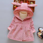 Doayni Baby 2017 Winter Jackets For Baby Girl Long Sleeve Hooded Coat Thick Warm Rabbit Baby Girl Cotton Clothing Infant