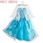 snow queen elsa dress baby girls Cosplay Dress Costume princess anna Dress Kids clothes Halloween Christmas dress for child