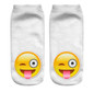 % 3D QQ Emoji Sock Women Fashion Single Side Printing Men Cotton Socks Unisex Socks Pattern Meias Feminina Funny Low Ankle Socks