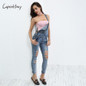 Goodbuy 2017 Summer Women Denim Jumpsuits Sleeveless Romper Women Overalls Sexy Jeans Office Casual Hole Pocket Pencil Playsuit