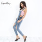 Goodbuy 2017 Summer Women Denim Jumpsuits Sleeveless Romper Women Overalls Sexy Jeans Office Casual Hole Pocket Pencil Playsuit