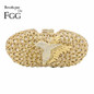 Gold Plated Women Rhinestones Animal Evening Clutch Bags Eagle Pattern Bridal Wedding Party Crystal Clutches Handbags Purses