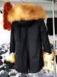 New Real Fur Long Fox Fur Coat Hooded Denim Jacket Outwear Thick Parkas Women Winter 2017 Natural Real Fox Fur Collar Coats