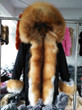 New Real Fur Long Fox Fur Coat Hooded Denim Jacket Outwear Thick Parkas Women Winter 2017 Natural Real Fox Fur Collar Coats