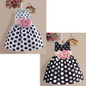 New Princess Dress Baby Kids Girls Party Sleeveless Polka Dot Flower Gown Dress Girls Clothes
