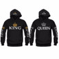 BKLD 2017 Autumn 3Colors King Queen Printed Hoodies Women Men Sweatshirt Lovers couples hoodie Hooded sweatshirt Casual Pullover