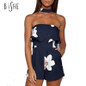 BiSHE Women Summer Sexy jumpsuit bodysuit Print female sexy Slash Neck rompers womens jumpsuit for women Party Bodysuit