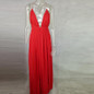 Hot Pink Red Blue White Summer V-Neck Sexy Women Dress Loose Backless Party Split Maxi Club Dress Girl Floor Length Dresses