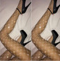 USA Women Crystal Rhinestone Fishnet Elastic Stockings Fish Net Tights Pantyhose