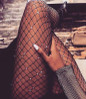 USA Women Crystal Rhinestone Fishnet Elastic Stockings Fish Net Tights Pantyhose