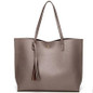 Fashion Tassel Women Shoulder Bags High Quality Soft Pu Leather Handbags Large Capacity Casual Tote Bags Ladies Bags Sac A Main