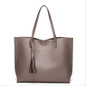 Fashion Tassel Women Shoulder Bags High Quality Soft Pu Leather Handbags Large Capacity Casual Tote Bags Ladies Bags Sac A Main