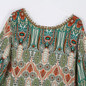 Fashion Summer Vintage Ethnic Dress Sexy Women Boho Floral Printed Casual Beach Dress Loose Sundress