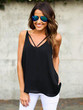 Fashion Summer Ladies Women Sexy Vest Lace V-neck Sleeveless Blouse Chiffion Casual Solid Color Loose Tank Camis Tops Shirt