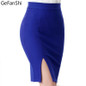 Fashion spring summer autumn 2018 new women skirt high waist work slim pencil skirt open fork sexy office lady skirts female