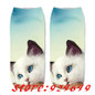 SLMVIAN Wholesale 3D Animal Cat Printed Socks For Men Women Cute Unisex Ankle Socks Women Socks Happy Casual Socks-002
