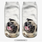 SLMVIAN 3D Print pug Animal women Socks Casual cartoon Socks Unisex Low Cut Ankle Socks