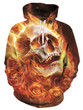3D skull sweatshirt hoody rock men