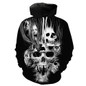 3D skull sweatshirt hoody rock men