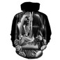 3D skull sweatshirt hoody rock men