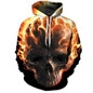 3D skull sweatshirt hoody rock men