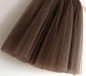 Tulle Skirt Pleated Tutu Skirts Womens Elastic Faldas High Waist Midi Knee Length Saia Jupe