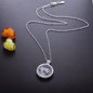 Floating Locket Medium Crystal Glass Necklace Sterling-Silver-Jewelry Necklace & Pendants Jewelry DIY Wholesale Necklace
