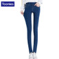 Fitness Slim Jeans for Women 2017 Spring High Waist Jeans Skinny Jeans Pencil Pants Elastic Waist Black Blue Pantalon Jean Femme
