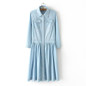 high quality 2016 denim dress summer autumn clothing plus size women Jeans dress elegant slim cowboy casual Dresses vestidos