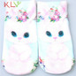 CharmDemon New Cute 3D Socks Beauty Short Women Socks Printed Funny Socks Womens Cotton Sock jr6