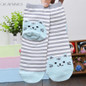 CharmDemon 2017 3D Animals Striped Cartoon Socks Women Cat Footprints Cotton Socks Floor  jy1