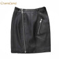 CHAMSGEND 2017Spring Women Faux Leather Skirt High Waist Skirt Black Zipper Mini Skirt Casual Bodycon Summer Skirt Free Shipping