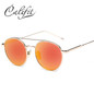 CALIFIT Ladies Pink Mirror Round Sunglasses Women  Luxury Brand Designer Lunette 2017 New Sun glasses For Women UV400 Lens Shade