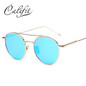 CALIFIT Ladies Pink Mirror Round Sunglasses Women  Luxury Brand Designer Lunette 2017 New Sun glasses For Women UV400 Lens Shade