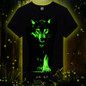 Novelty 3D Men's wolf T shirt Cool wolf Printed t shirts summer Casual 3D Short Sleeve glow in the dark T-shirts good quality