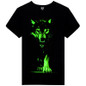 Novelty 3D Men's wolf T shirt Cool wolf Printed t shirts summer Casual 3D Short Sleeve glow in the dark T-shirts good quality