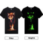 Novelty 3D Men's wolf T shirt Cool wolf Printed t shirts summer Casual 3D Short Sleeve glow in the dark T-shirts good quality
