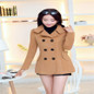 HIAWATHA Women Woolen Coats Winter Trench Coat Fashion Solid Double Breasted Overcoat Turn-down Collar Slim Outerwear C8103