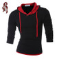 HEYKESON T Shirt Men Brand 2017 Men'S Hooded Stitching Design Tops & Tees T Shirt Men Long Sleeve Slim Male Tops XXXL OOIS