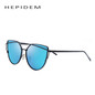 HEPIDEM Female Fashion Vintage Cat eye Sunglasses Women Brand Designer Ladies Mirror Flat Rose Gold Cateye Sun Glasses for Women