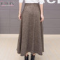 ICHOIX 2017 Autumn Winter Woolen Women Skirts Plus Size Wool Long Skirt Faldas Mujer High Waist Maxi Tutu Pleated Skirt Saias