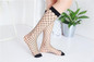 Fashion Women Black Fishnet Socks Women Sexy Medium Height Tube Socks Harajuku Series Cool Female Hollow Thin Socks